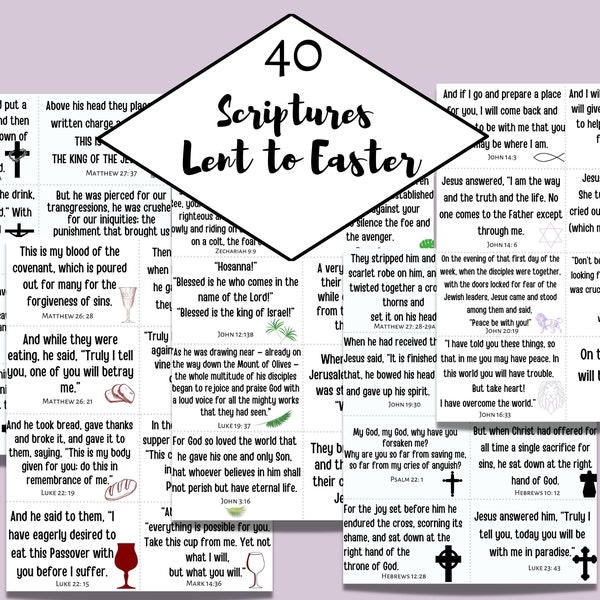 Scripture Cards: Lent Countdown