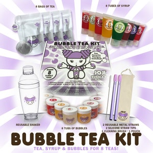 Ultimate Locca Premium Boba Tea Kit | 56+ Drinks | DIY Bubble Tea Kit | Party Size Tea Kit, 7 Flavors, Organic Loose Leaf Teas, Earl Grey Lavender