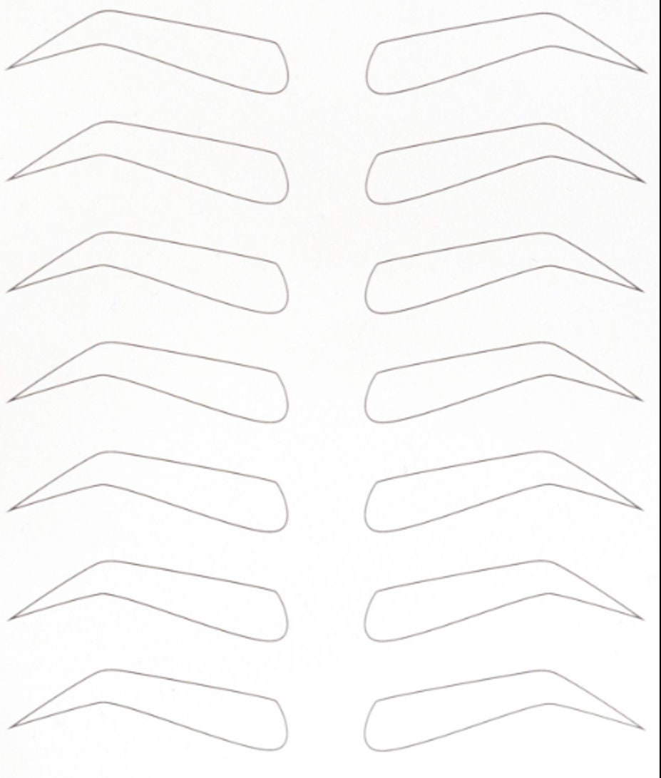 Brow Practice Sheets, Eyebrow Microblading Practice Sheets ...