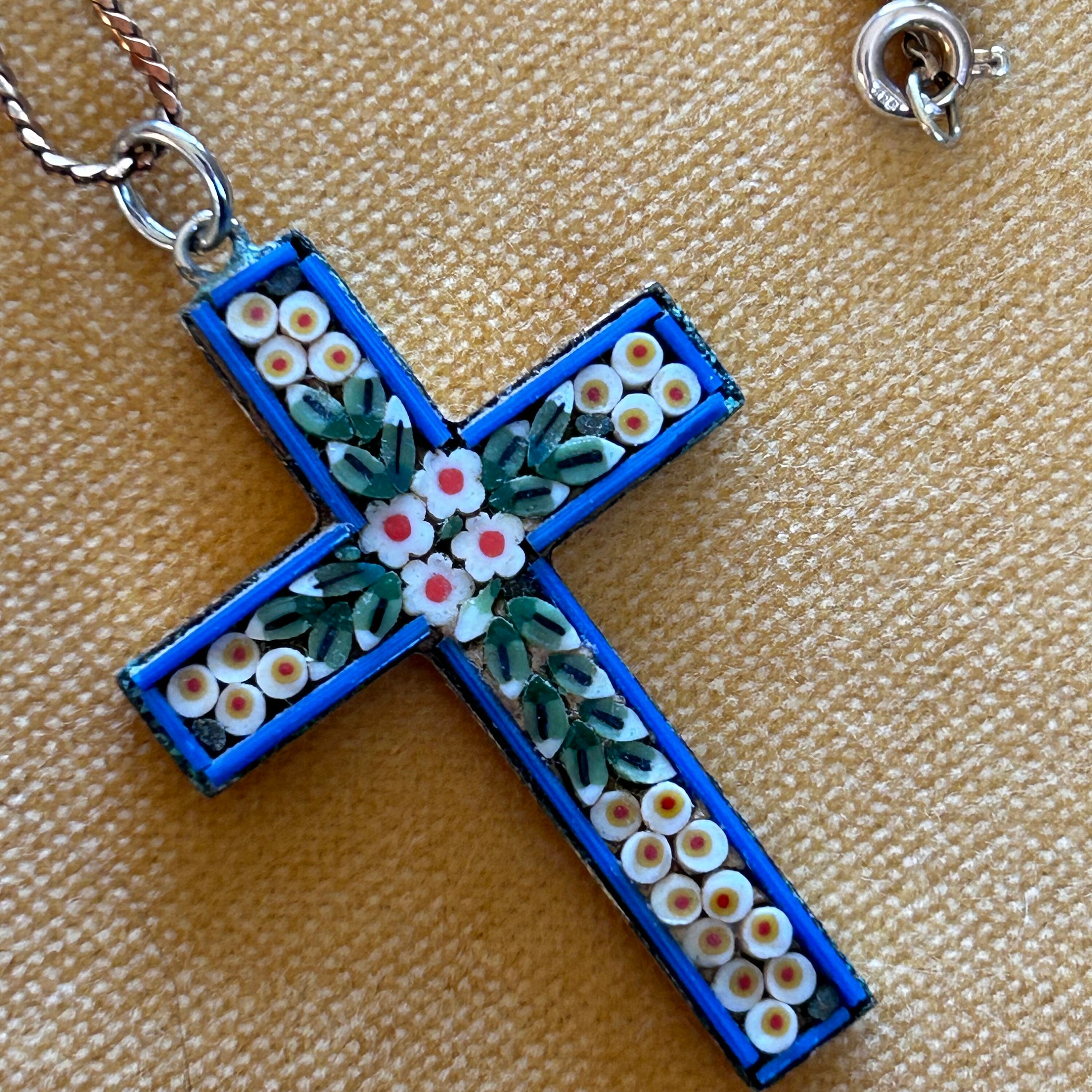 Mosaic cross pendant discount
