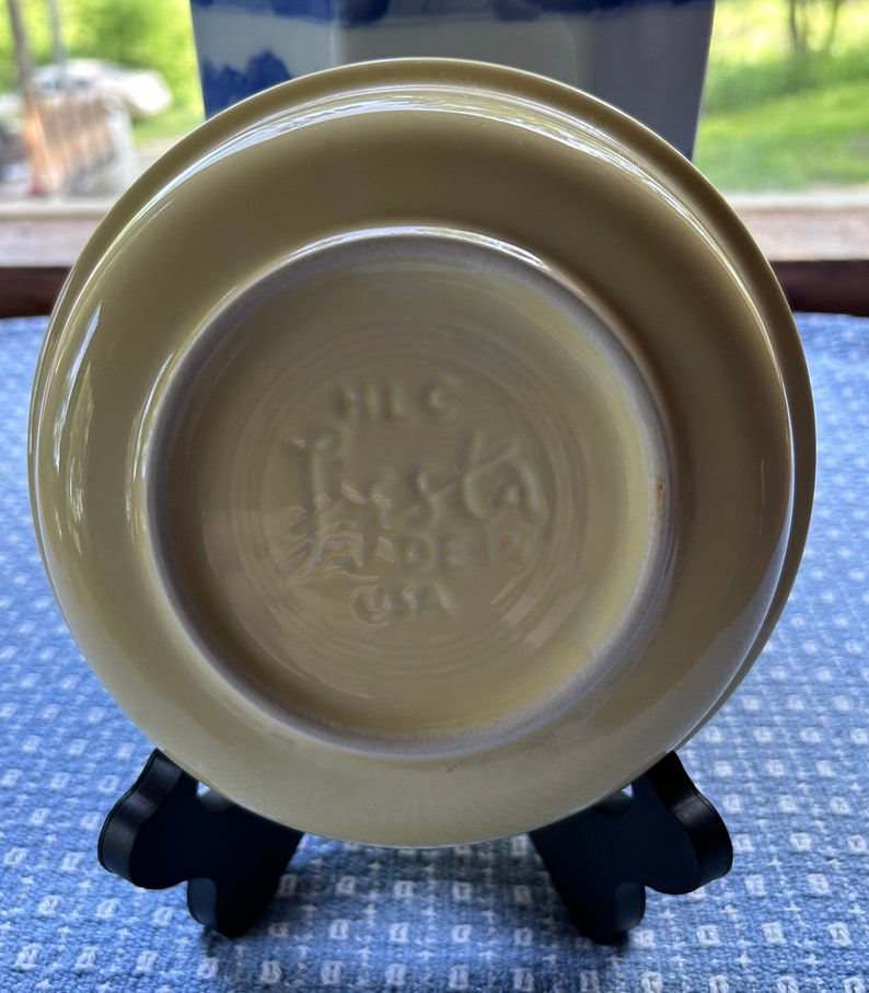 Vintage Fiestaware Yellow Soup Bowl image 3