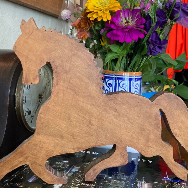 Vintage Wood Display Horse