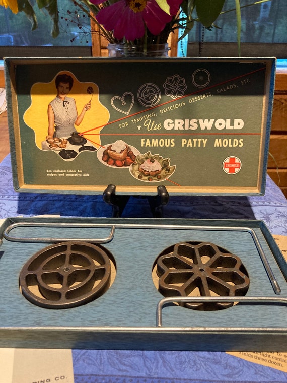 Griswold Cast Iron Famous Patty Molds Etsy