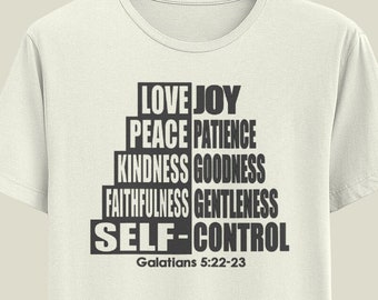 Fruit of the Spirit White Tee - Galatians 5:22-23