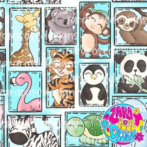 Patchwork Zoo Seamless File Animal Digital Download