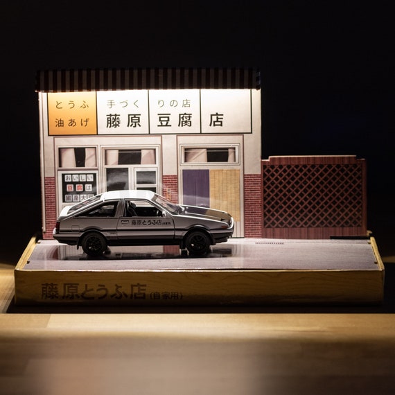 Initial D AE86 Fujiwara Tofu Shop Diorama Model Display Kit Etsy