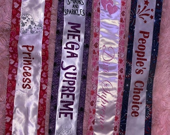 Custom Sashes