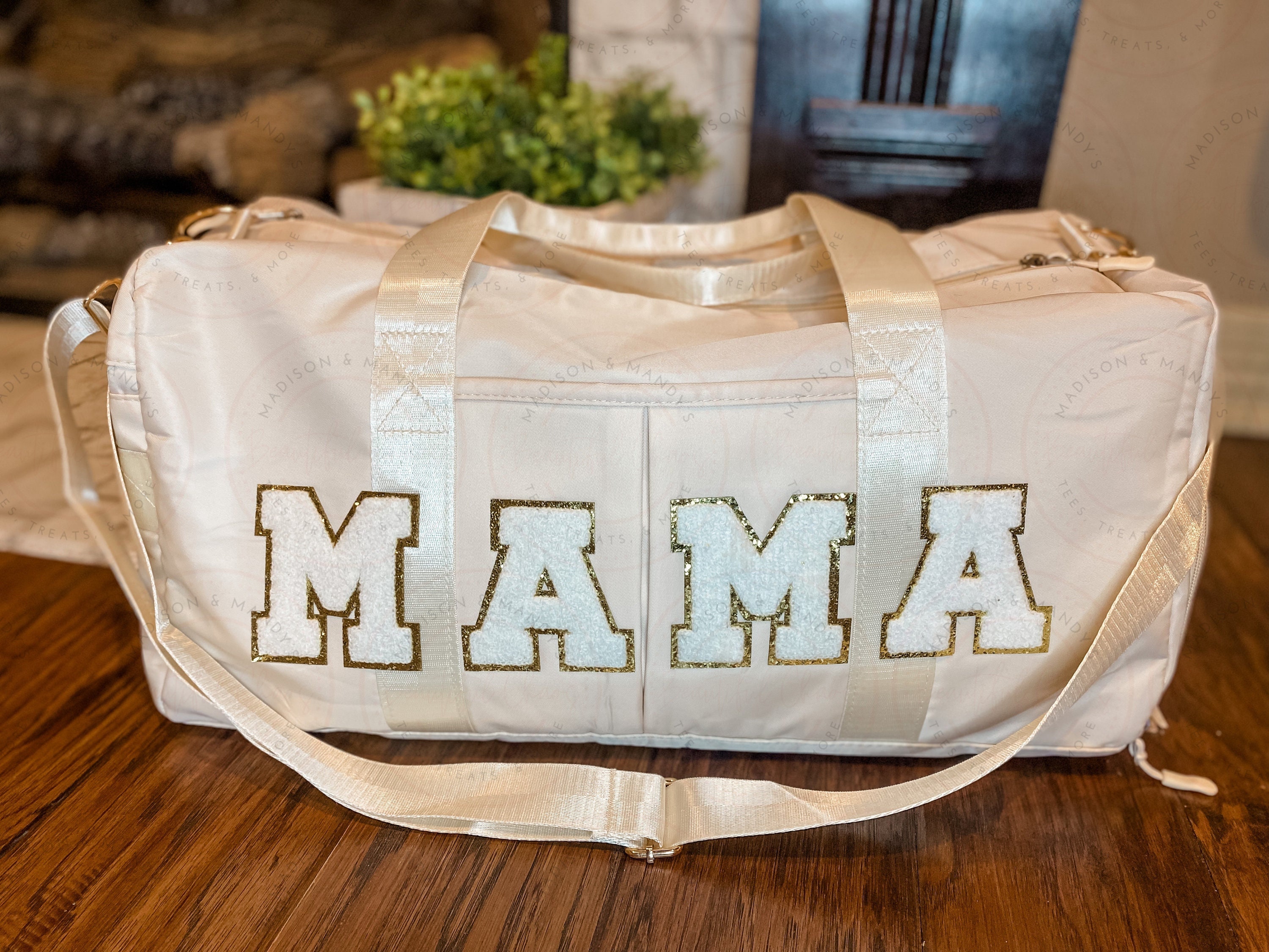 Varsity Letter Patch Duffel Bag-chenille Patches travel 