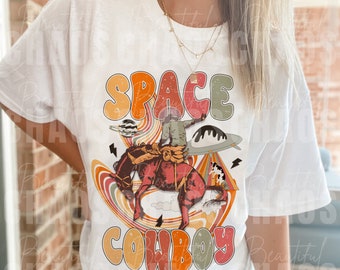 Space Cowboy Tee - Retro - Country Music Tee - Graphic Tee - Retro Vintage Tee - Cassette Tape - Classic Country - Western Tee - Sweatshirt