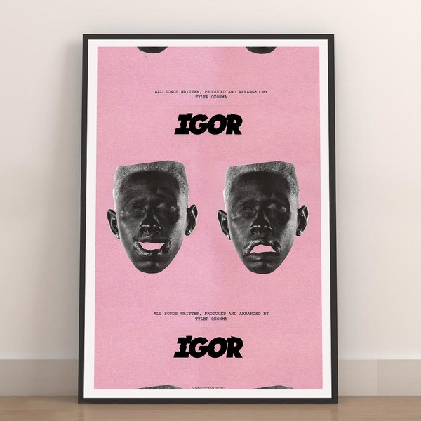 IGOR, Tyler, The Creator, Altered Album Cover - Original Art Poster, Surrealist Digital Collage