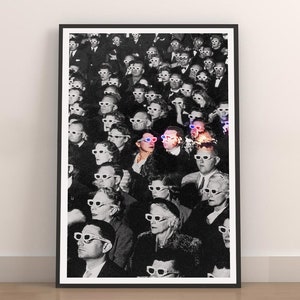 Chciałbym, żebyś to zobaczył Vol.1 - Oryginalny plakat artystyczny, surrealistyczny kolaż cyfrowy