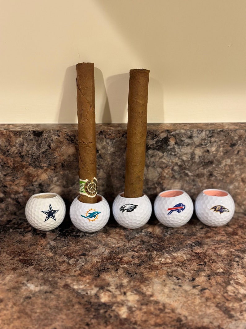 Golf Ball Cigar Holder Custom Handmade Golf Accessory Golf Gift For Him Golf Cigar Gift Bachelor Party Gift by Stogie Golf image 10