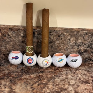 Golf Ball Cigar Holder Custom Handmade Golf Accessory Golf Gift For Him Golf Cigar Gift Bachelor Party Gift by Stogie Golf image 9