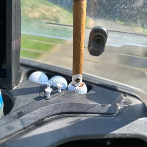 Golf Ball Cigar Holder Golf Gift For Him Golf Cigar Clip Bachelor Party Gift custom by Stogie Golf image 3