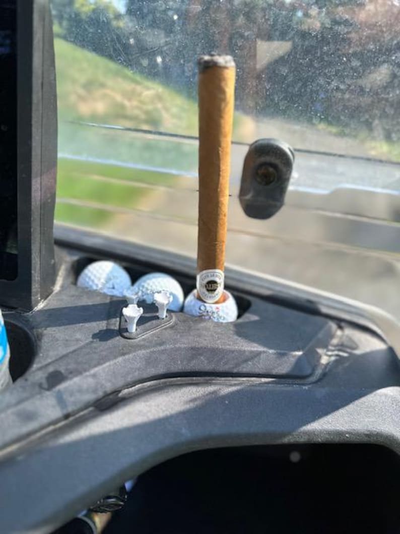 Golf Ball Cigar Holder Golf Gift For Him Golf Cigar Clip Bachelor Party Gift custom by Stogie Golf image 3