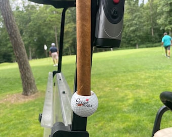 Golf Ball Magnetic Cigar Holder Golf Gift For Him Golf Cigar Clip Bachelor Party Gift custom by Stogie Golf