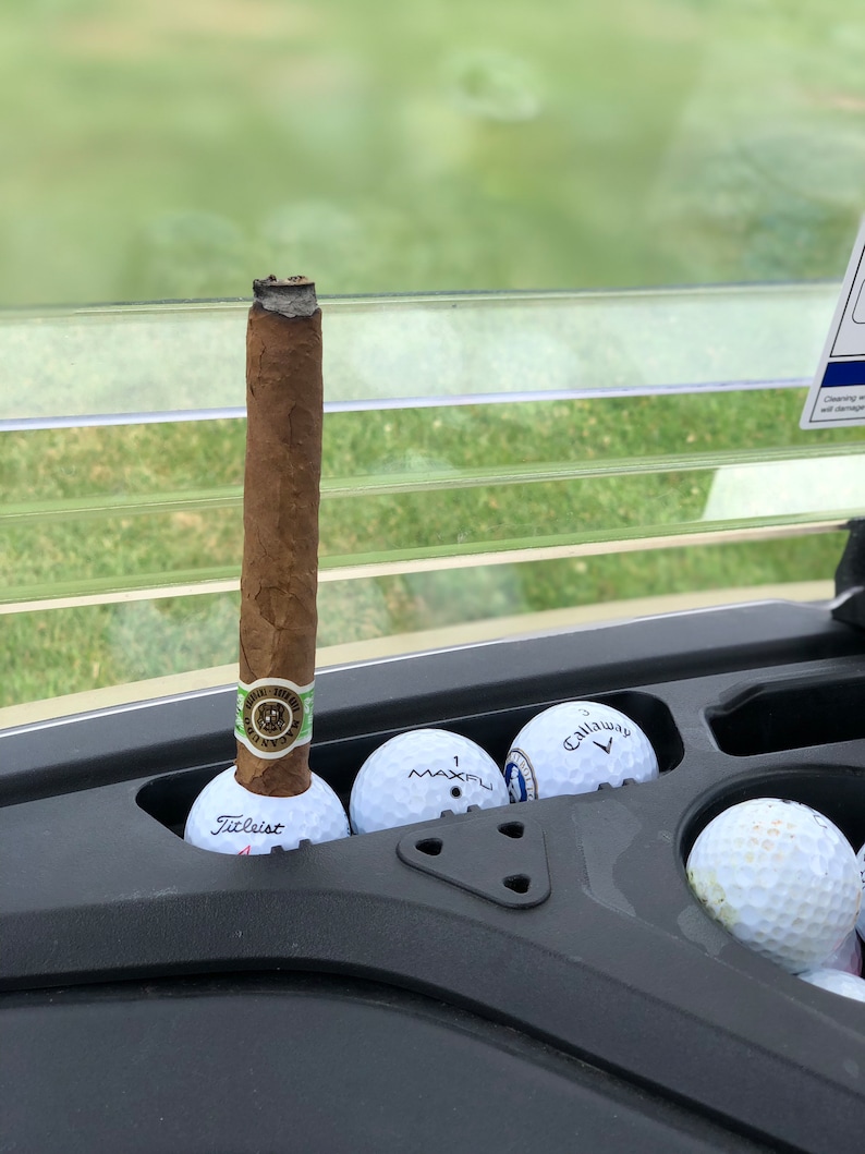 Golf Ball Cigar Holder Custom Handmade Golf Accessory Golf Gift For Him Golf Cigar Gift Bachelor Party Gift by Stogie Golf image 1