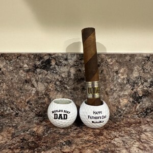 Golf Ball Cigar Holder Golf Gift For Him Golf Cigar Clip Bachelor Party Gift custom by Stogie Golf image 12