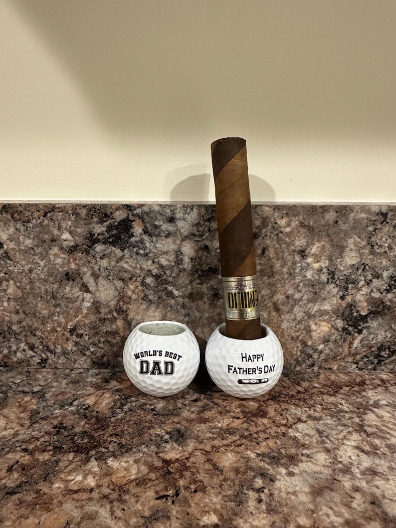 Golf Ball Cigar Holder Golf Gift For Him Golf Cigar Clip Bachelor Party Gift custom by Stogie Golf image 12