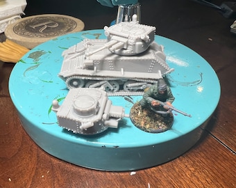UK Vickers tank with two turrets.