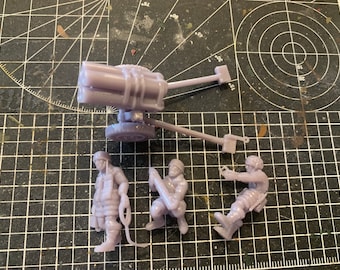 28mm German WW2 Nebelwerfer with crew