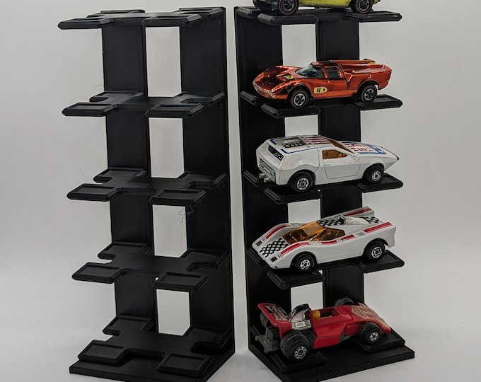 5 car Display for 1/64th scale like Hot Wheels, Matchbox and Johnny Lightning