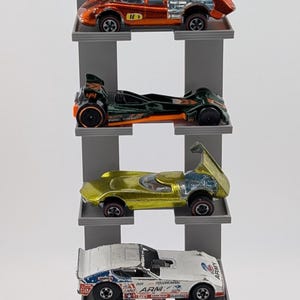 1/64 Scale Diecast 6 Car Display Stand: Hot Wheels, Matchbox