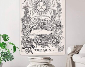 Tarot Card Blanket Tapestries The Sun Moon Wall Hanging Tapestry Home Decor 