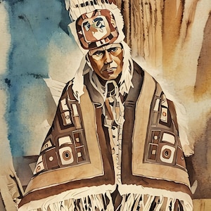 Kwagul Chief / First Nation Indigenous Chief Image Digital Download