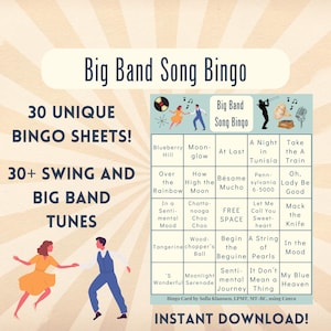 Big Band Song Bingo