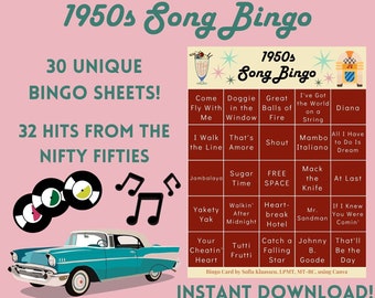 1950s Song Bingo
