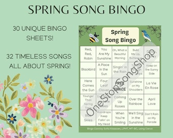 Frühling Song Bingo