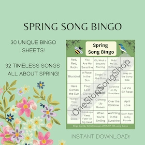 Spring Song Bingo