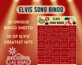 Elvis Song Bingo