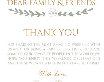 thank you card wedding, thank you, digital card, printable wedding card