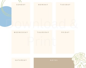 Day planner, month planner, planner, organization, printable planner, digital download planner