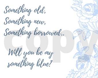 something blue, digital download, wedding part, bridal invite, template