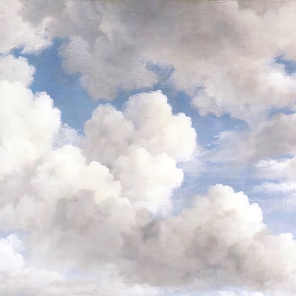vintage art painting | printable download | cloud painting | vintage landscape painting | vintage sky painting | van ruisdael |003