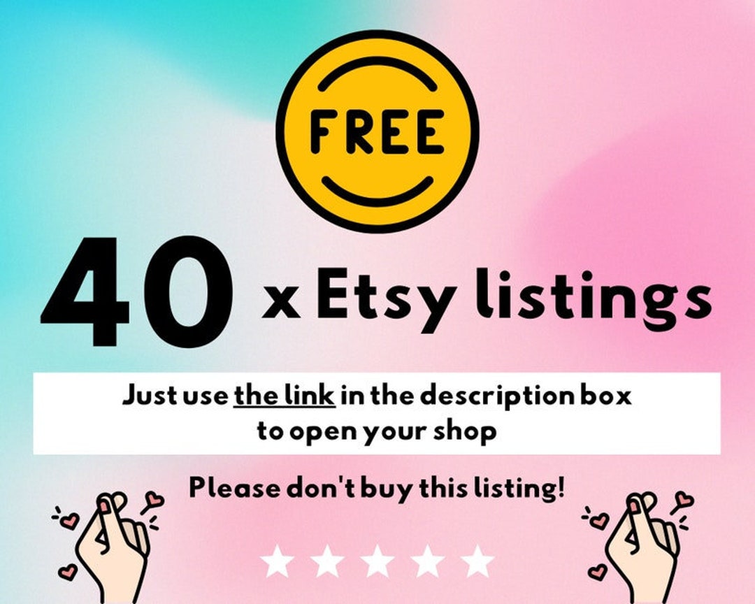 Etsy 40 Free Listings Etsy