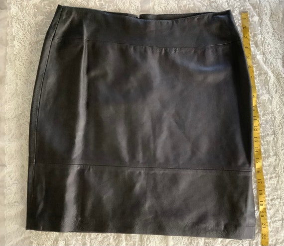 Mardini Vintage Black Leather Skirt - image 4