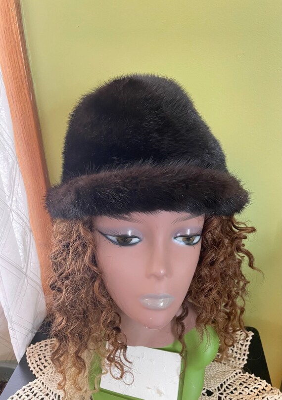 Brown Genuine Fur Hat - image 1