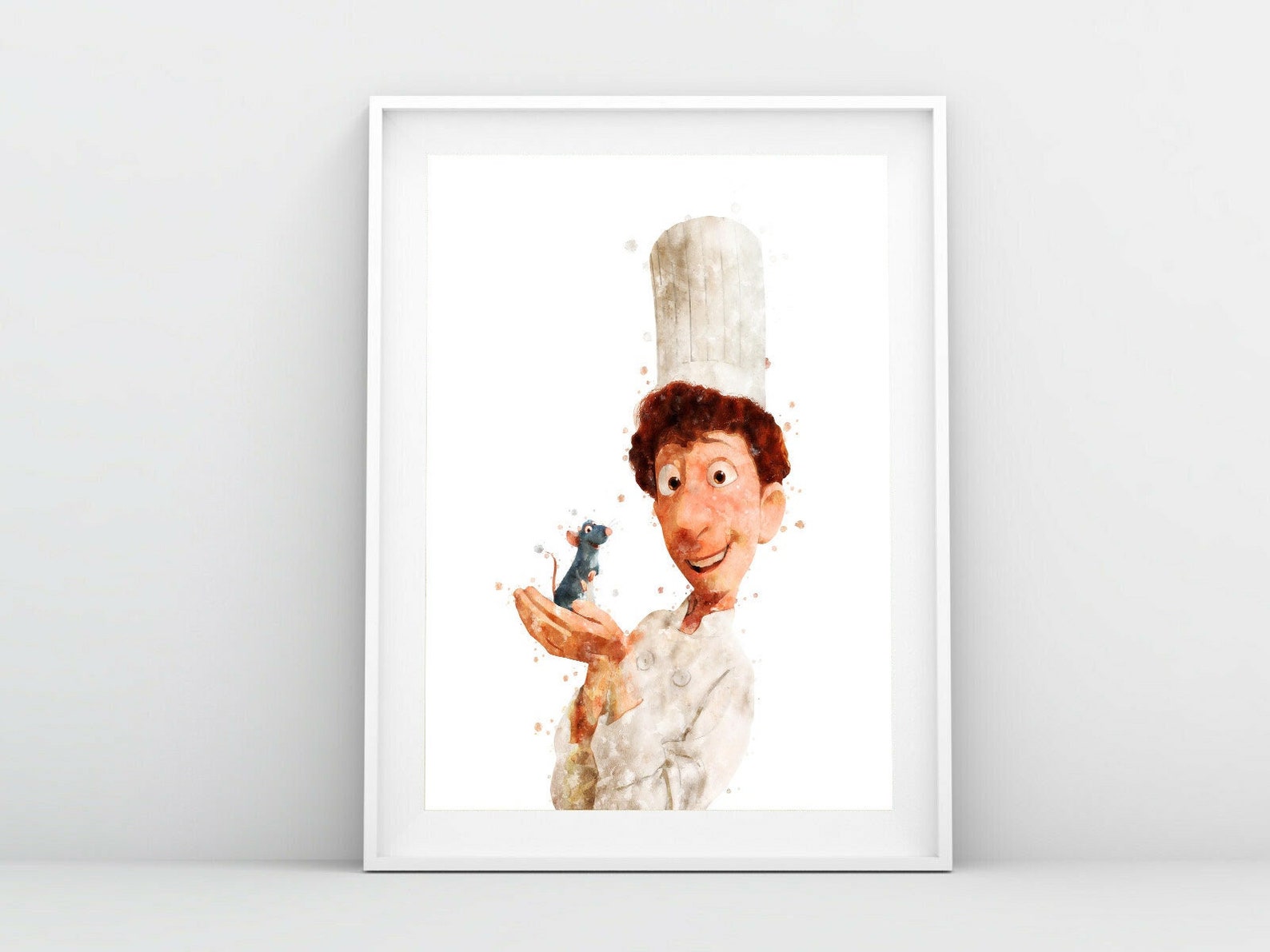 Remy and Alfredo Watercolor Art Print Remy Ratatouille Poster Etsy
