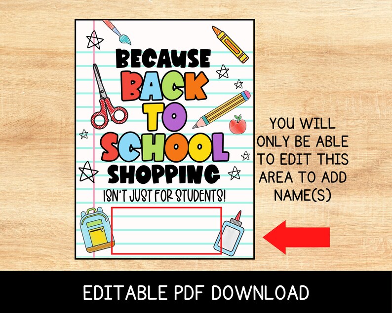 Printable Back to School Teacher Gift Tag (instant Download) - Etsy