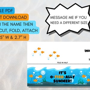 Printable End of the School Year Goldfish Treat Bag Tags, Goldfish Bag ...
