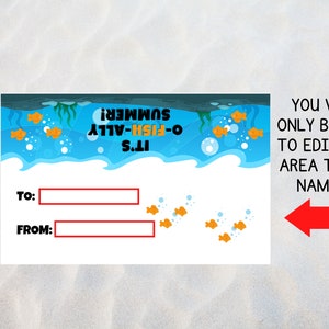Printable End of the School Year Goldfish Treat Bag Tags, Goldfish Bag ...