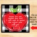 Printable Apple Gift Tag for Back to School First Day of - Etsy