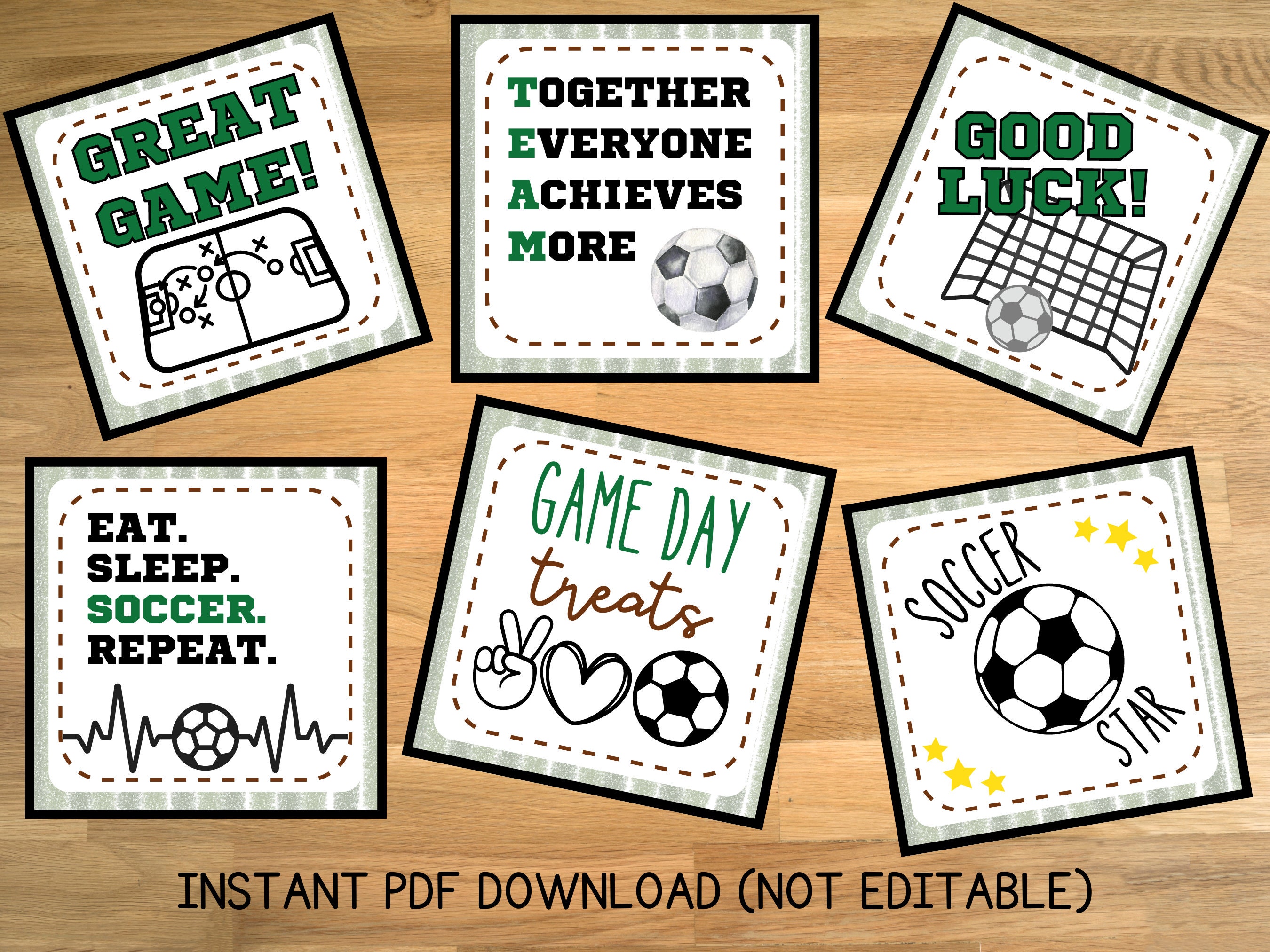 Printable Soccer Treat Tags Game Day Treats Team Snacks - Etsy