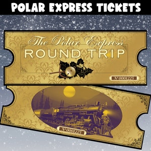 Druckbare Polar Express Zugkarte, die Polar Express Weihnachtskinokarte, Zugfahrt, Polar Express Idee, Sofort Download