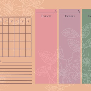 Floral Family Events Poster (11x8.5)