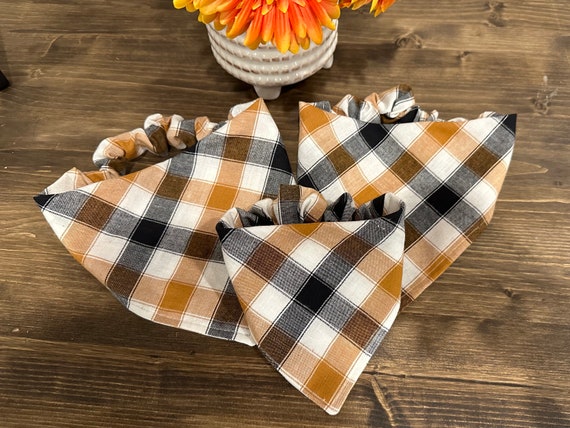 Fall Dog Scrunchie Bandanas | Thanksgiving Dog Scrunchie Bandanas